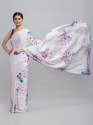 crepe Chinon satin Digital print sarees