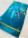 Daily wear weightless printed saree with border  thumb 3