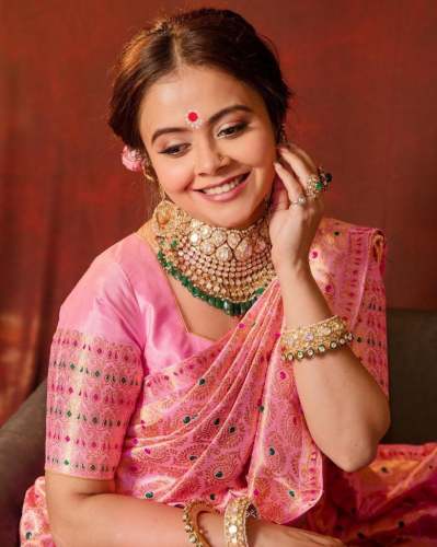 Designer Pink Art Silk Jacquard Border Saree 
