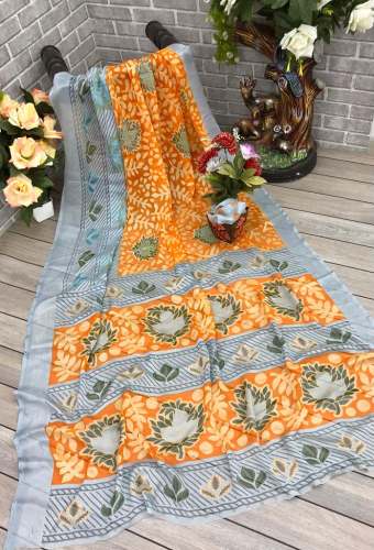 designer chiffon saree with blouse