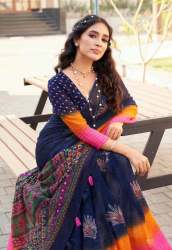 Designer Printed Saree & fancy Latkan.