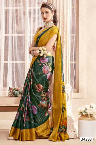 Dola Silk Floral Print Saree 