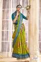  Dola Silk Floral Print Saree with Blouse  thumb 1