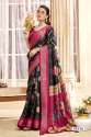  Dola Silk Floral Print Saree with Blouse  thumb 2
