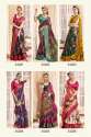 Dola Silk Floral Print Saree  thumb 4