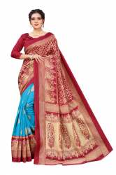 EXCLUSIVE FANCY PRINTED SILK SAREE