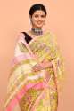 Exclusive Pure Hand Printed Chanderi Silk Sarees With Blouse thumb 2