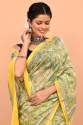Exclusive Pure Hand Printed Chanderi Silk Sarees With Blouse thumb 5