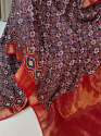 exclusive water art flower print Sarees  thumb 10