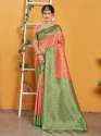 Fancy Banarasi Silk Woven Work Saree with Tassel thumb 1