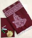 Fancy Block Print Cotton Mulmul Saree  thumb 16