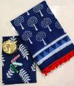 Fancy Block Print Cotton Mulmul Saree  thumb 18