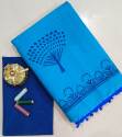 Fancy Block Printed Mulmul cotton Saree With Blouse  thumb 14