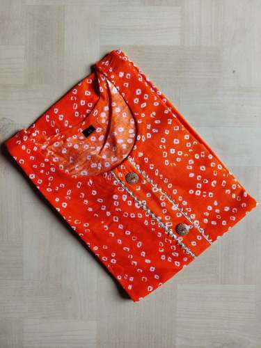 Fancy cotton gotta patti straight kurti