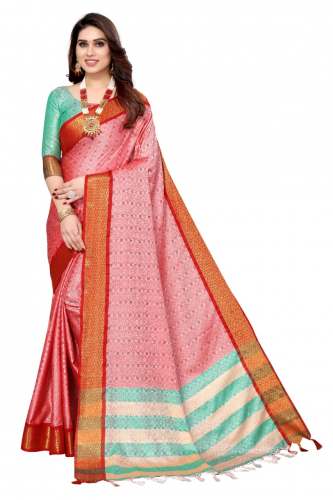 fancy cotton silk saree with blouse