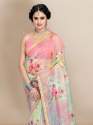 FANCY DIGITAL PRINTED ORGANZA SAREE WITH BLOUSE thumb 5