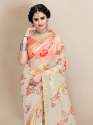 FANCY DIGITAL PRINTED ORGANZA SAREE WITH BLOUSE thumb 7