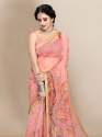 FANCY DIGITAL PRINTED ORGANZA SAREE WITH BLOUSE thumb 9