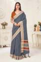 FANCY LINEN SAREE thumb 2