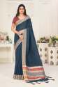 FANCY LINEN SAREE thumb 4