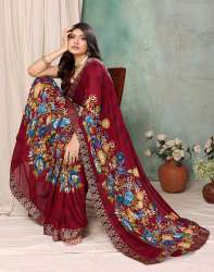 Fancy Printed Saree Export Quality