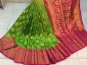 Fancy Saree with gold zari butta  thumb 3