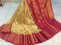 Fancy Saree with gold zari butta  thumb 6