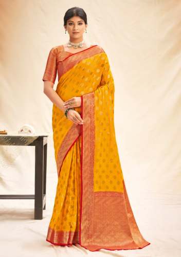 Fancy Zari Weaving Silk Saree