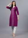 Fully Stitched Casual Embroidery Cotton Kurtis thumb 2