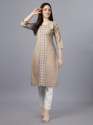 Fully Stitched Casual Embroidery Cotton Kurtis thumb 4