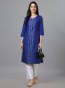 Fully Stitched Casual Embroidery Cotton Kurtis thumb 6