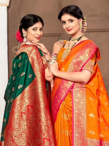 Geet Gauri Paithani Silk Woven Work Saree with Tassel on pallu