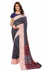 Geet Gauri Daily wear Georgette Poonam printed saree with blouse