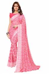 Geet Gauri Daily wear Poonam print lehariya saree with blouse