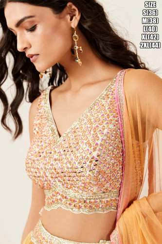 Geet Gauri Dolla Silk Designer Exclusive Lehenga Print With Embroidery Designer Work
