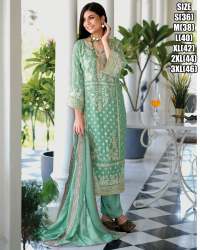 Geet Gauri Fashion Presents Designer Soft Organza Embroidery Work Suit 