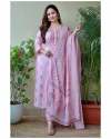Geet Gauri Fashion Presents Pink Hand-Painted Afghani Suit thumb 5