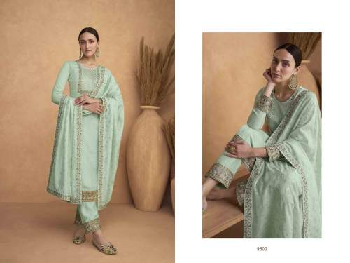 GEET GAURI PREMIUM SILK UNSTICHED SUIT WITH SILK SANTOON INNER  