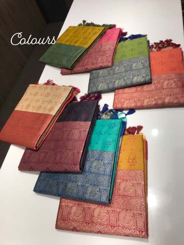 Geet Gauri Presents bandhani woven Tussar silk saree with rich weave pallu