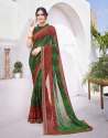 Geet Gauri Presents Georgette printed Saree With Lace Borders thumb 1