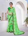Geet Gauri Presents Georgette printed Saree With Lace Borders thumb 6