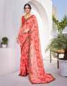 Geet Gauri Presents Georgette printed Saree With Lace Borders thumb 8