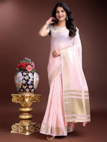Geet Gauri Presents Premium Cotton Saree with Tassel by geet gauri fashion
