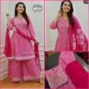 Geet Gauri Presents Pure Cotton Sharara Set embroidery work with Gota thumb 1