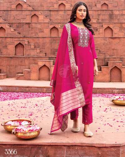 Geet Gauri presents pure dola silk suits