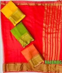 GEET GAURI SILK SAREE WITH JARI BORDER