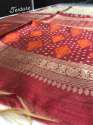 Geet Geet Presents pure Banarasi Silk katan bandhani weave saree thumb 1