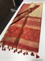 Geet Geet Presents pure Banarasi Silk katan bandhani weave saree thumb 2