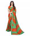 Georgette bandhani saree with lace border thumb 1