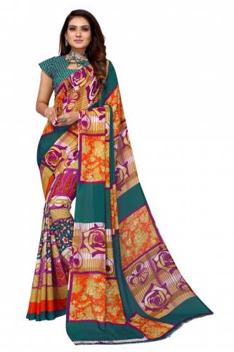 GEORGETTE BLOCK PRINT SAREE